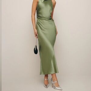 Reformation Casette Silk Dress